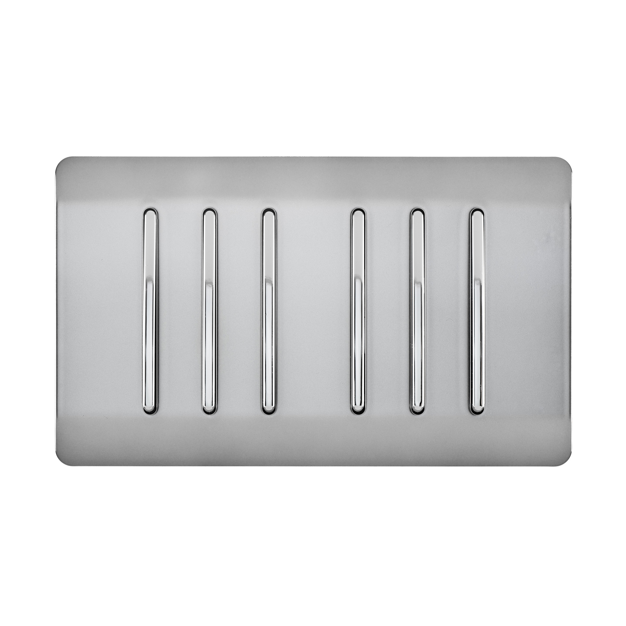 ART-SS66BS  6 Gang 2 Way 10 Amp Rocker Twin Plate Brushed Steel